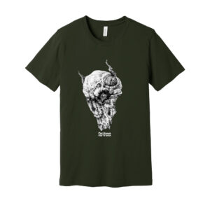 Odin Skull - White Text - Unisex Jersey Tee