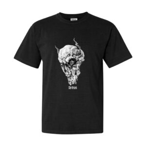 Odin Skull - White Text - Unisex Heavyweight T-Shirt