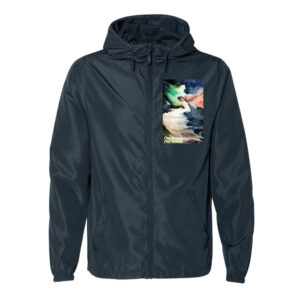 Beach Side, Stormy Skies, Fourth of July - Unisex Lightweight Windbreaker Full-Zip Jacket