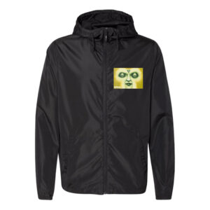 Face in the Wall No. 2 - Unisex Lightweight Windbreaker Full-Zip Jacket