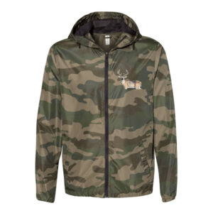 Profile Deer - Unisex Lightweight Windbreaker Full-Zip Jacket