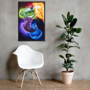 Floaty Shapes no. 1 - Framed Poster