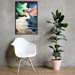 Beach Side, Stormy Skies, Fourth of July - Framed Poster