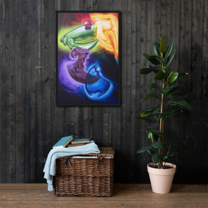 Floaty Shapes no. 1 - Framed Canvas